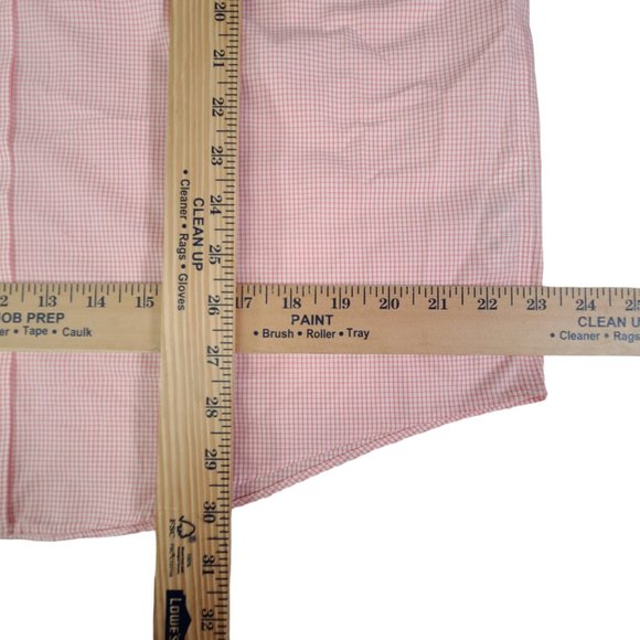 LL Bean Mens Medium Regular Shirt Traditional Fit Short Sleeve 280481 Orange - Picture 9 of 9